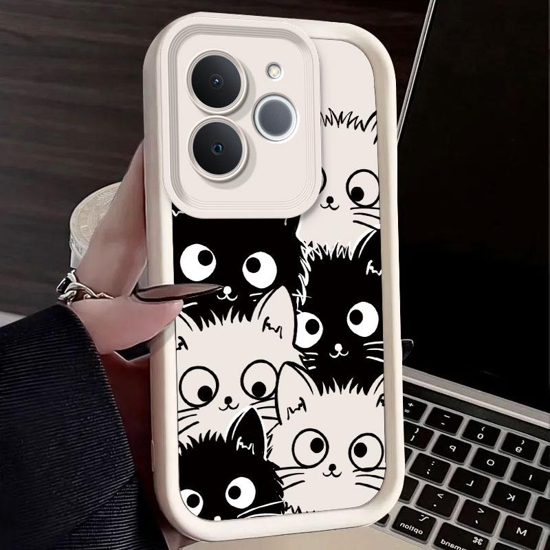 Custodia per Telefono Per Realme Note 70 70T Note 70 T Note70T RMX5313 2025 Custodia Morbida Silicone Protezione Copertura Cartoon Carino Gatto Stampa Fantasia