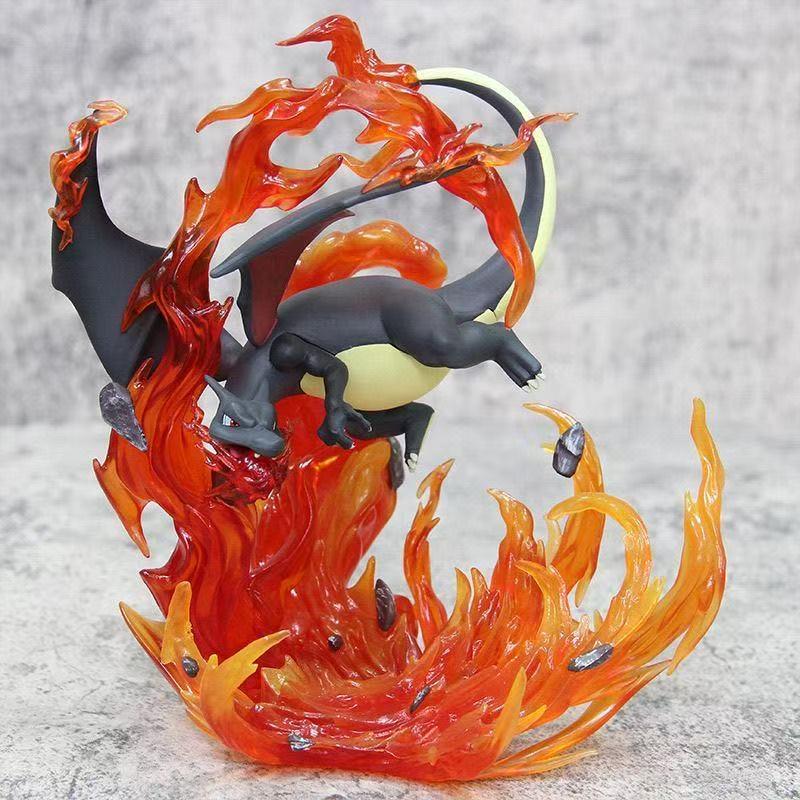 Charizard GK Figure Model: Yellow & Black Flame Effect Statue Toy
