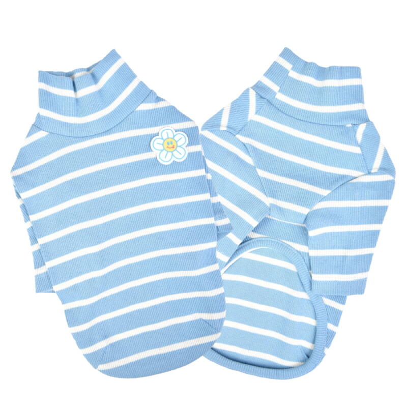 Flower Dangara Golji Turtleneck T-Shirt (OAUA-TS6182) BLUE