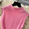 S2026 European & American Sleeveless Knit A-Line Dress: Slimming, Waist-Cinched, Stylish Summer Fashion