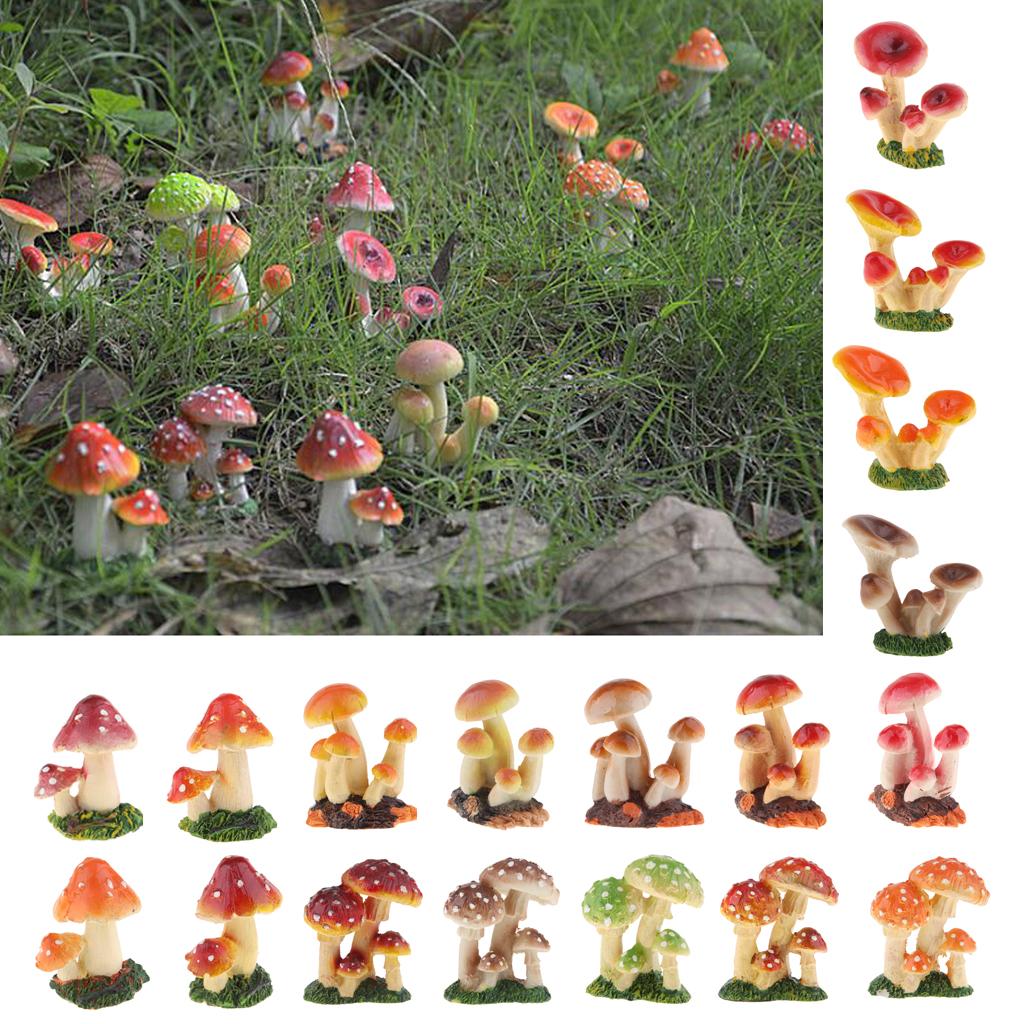 Mushroom Figurine Garden Terrarium Decor