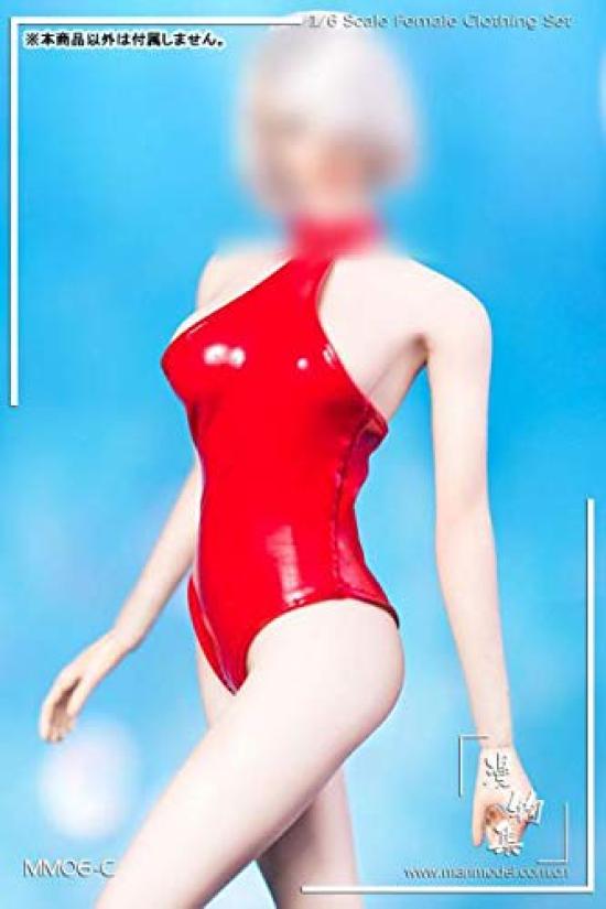 

Женский наряд Цельный купальник Костюм Комплект Красный вер. 1/6 MM06-C