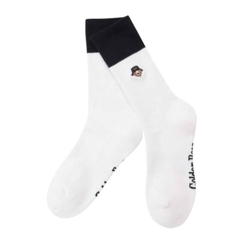 GOLDEN BEAR (WOMEN) ColorBlock Mid Socks_G6LAX25222BKX