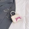 Handbag women's new creative bow contrasting color mini square bag sweet girl messenger bag shoulder bag