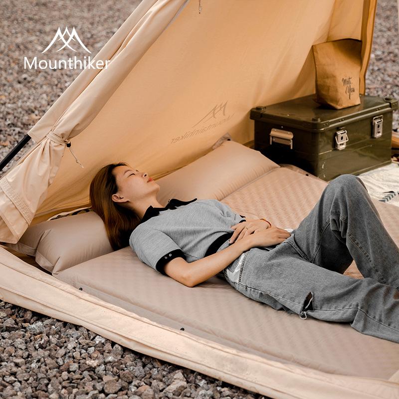 Mountain Guest Terra Inflatable Camping Mat with Pillow - Moisture-Proof Air Nozzle Sleeping Pad
