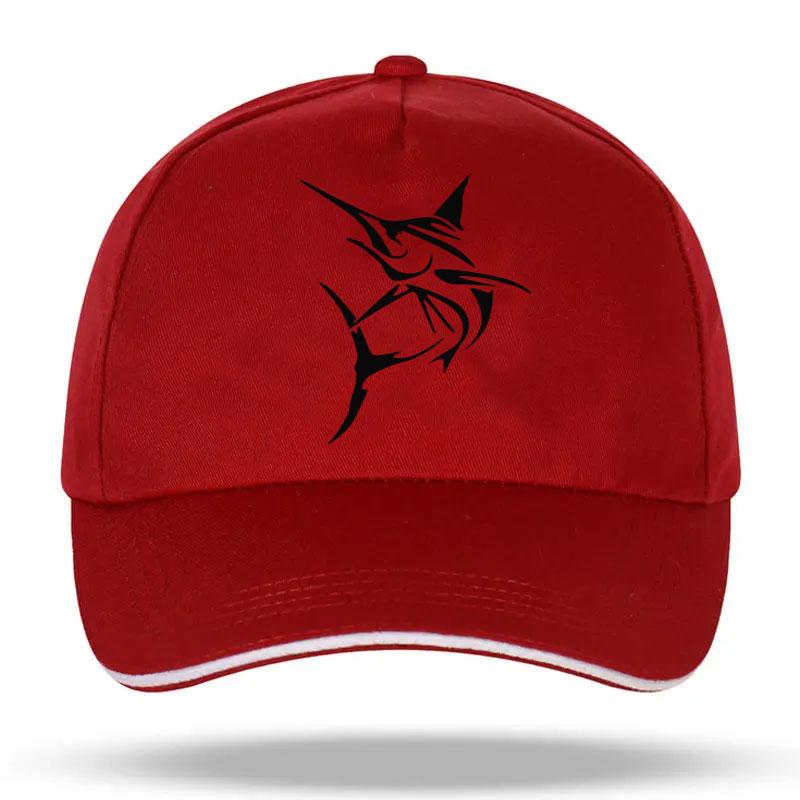 Marlin Fish Large swordfish Fishing Print Baseball Cap Unisex Women Parent-child Hats Outdoor Adjustable Caps Trucker Hat wayne