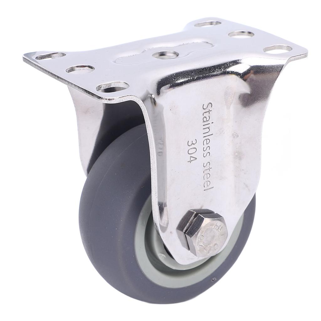 3in Directional Caster 304 Stainless Steel Frame Heavy Duty Quiet TPR Caster for Cart Furniture