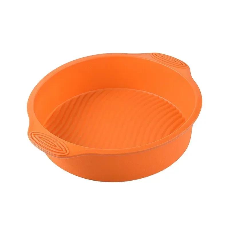 10inch Silicone Mould for Baking Cake Round High-temperature Resistant Oven Bread Baking Plate Kitchen Useful Muffin Mold Gadget