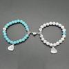 Fashionable Beaded Bracelet Set Magnetic Cute Heart Parents Bracelets Perfect Gift for Loved Ones Comfortable to Wear