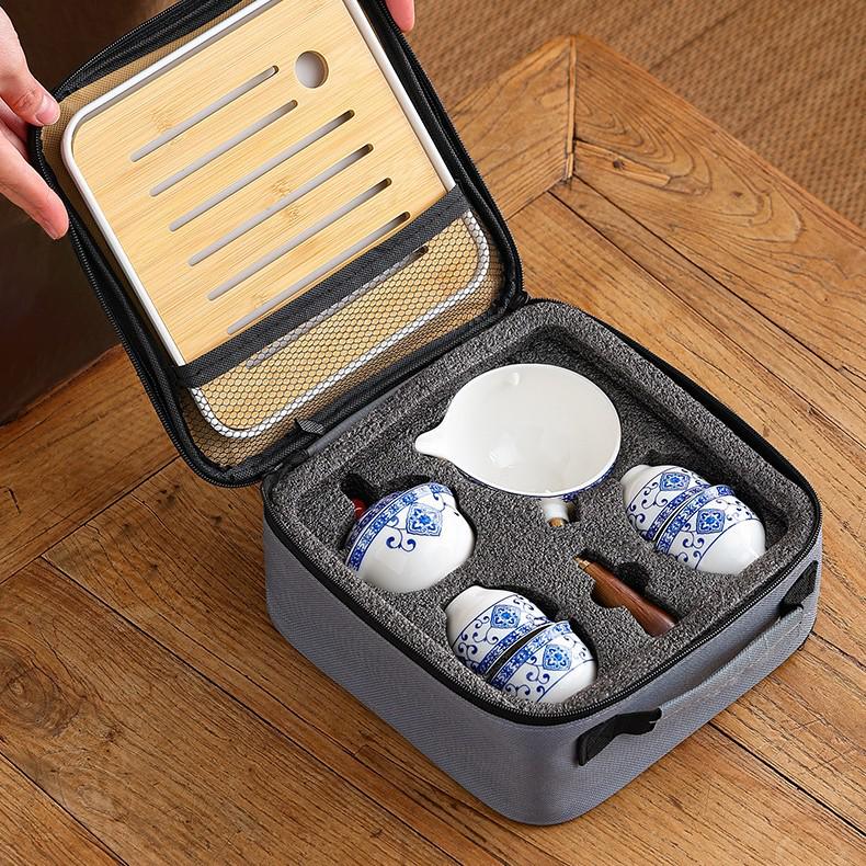 Xiaokang Portable Quick-Brew Travel Tea Set with Automatic Teapot