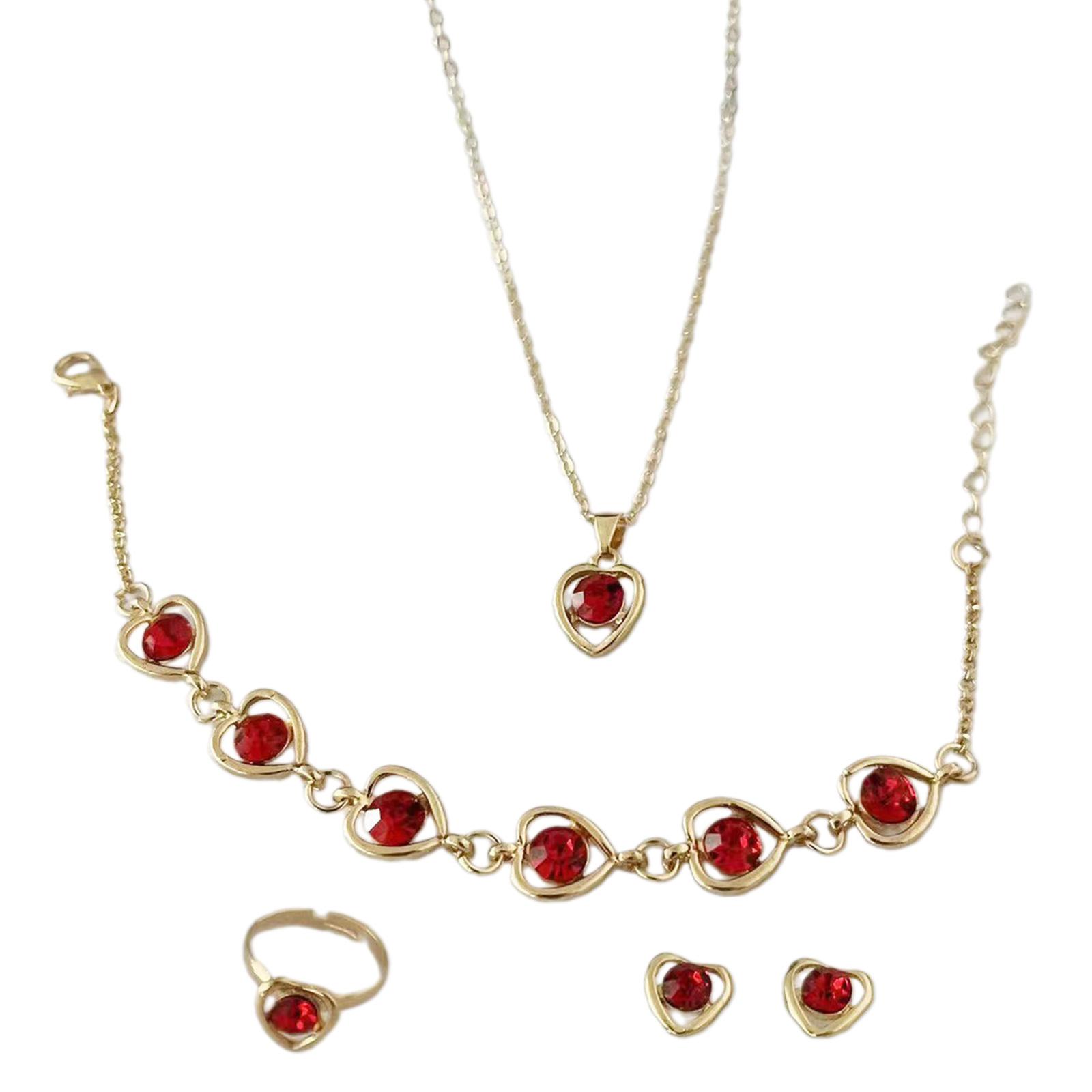 

Серьги-капли в форме сердца, браслет-цепочка с кристаллами, элегантное ожерелье с подвеской в виде сердца, ювелирные изделия с текстурой из сплава, подходят для женщин