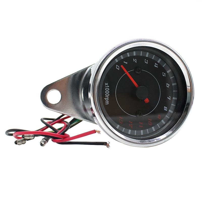 DC 12V Universal Motorcycle Tachometer Blue LED Backlight 1000RPM RPM Gauge Electronic Tach Meter Motorcycle Tacho Gauge