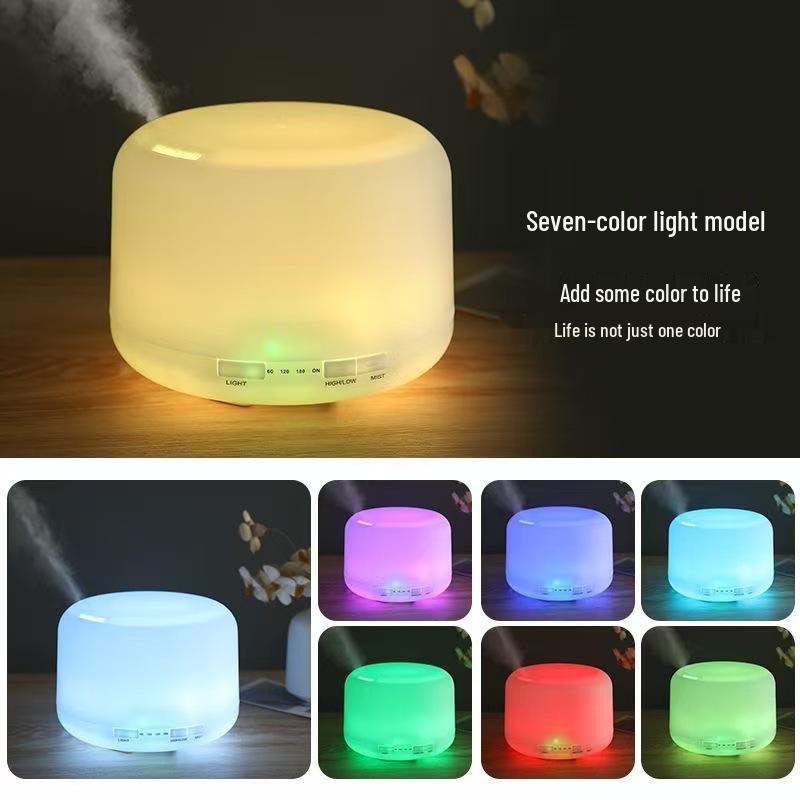 Compact 500ML Remote Controlled Ultrasonic Aroma Diffuser & Humidifier with Silent Muji Style for Bedroom