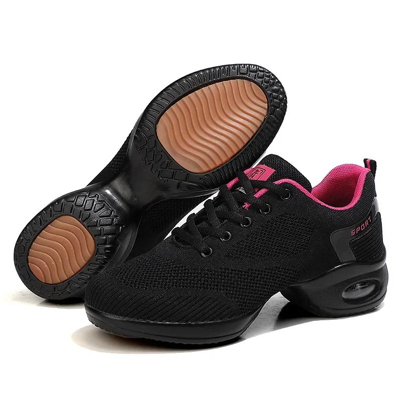  Casual Sneakers Women Jazz Dance Shoes Female White Outdoor Mesh Girls Modern Hip Hop Dancing Adult Ladies Sports Shoes