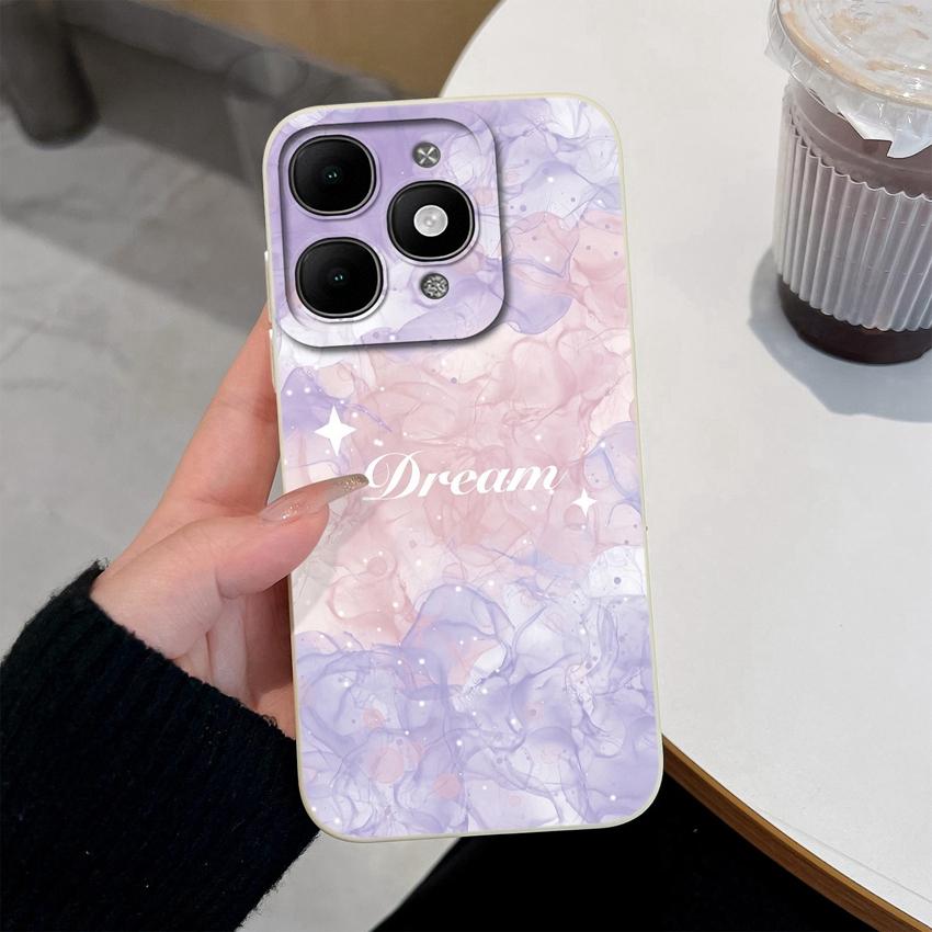 For itel A90 A50C A80 P60 S25 Ultra Power 70 Phone Cover Pretty Flower Pattern Smooth Liquid Silicone Screen Protector Shockproof Case For itel Casing
