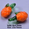 15pcs Mixed Glass Pepper Cherry Cabbage Pendants For Jewelry Making Supplies Red Apple Fruit Charm Pendant DIY Keychain Material