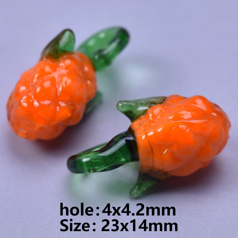 15pcs Mixed Glass Pepper Cherry Cabbage Pendants For Jewelry Making Supplies Red Apple Fruit Charm Pendant DIY Keychain Material