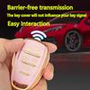 Key Fob Cover for Alfa Romeo Giulia Stelvio Tonale 5 Button Keyless Entry Remote for Car Key Protection Accessory (Pink-Gold)
