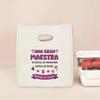 Spanish Printed Portable Lunch Bags Thermal Insulated Bag Teacher Life Picnic Foods Cooler Storage Pouch Thanks Gift for Teacher