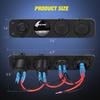 1PC Yacht Bus RV 4-in-1 Combination Panel with Cigarette Lighter Digital Voltmeter Intelligent Fast Charge QC3.0 + PD