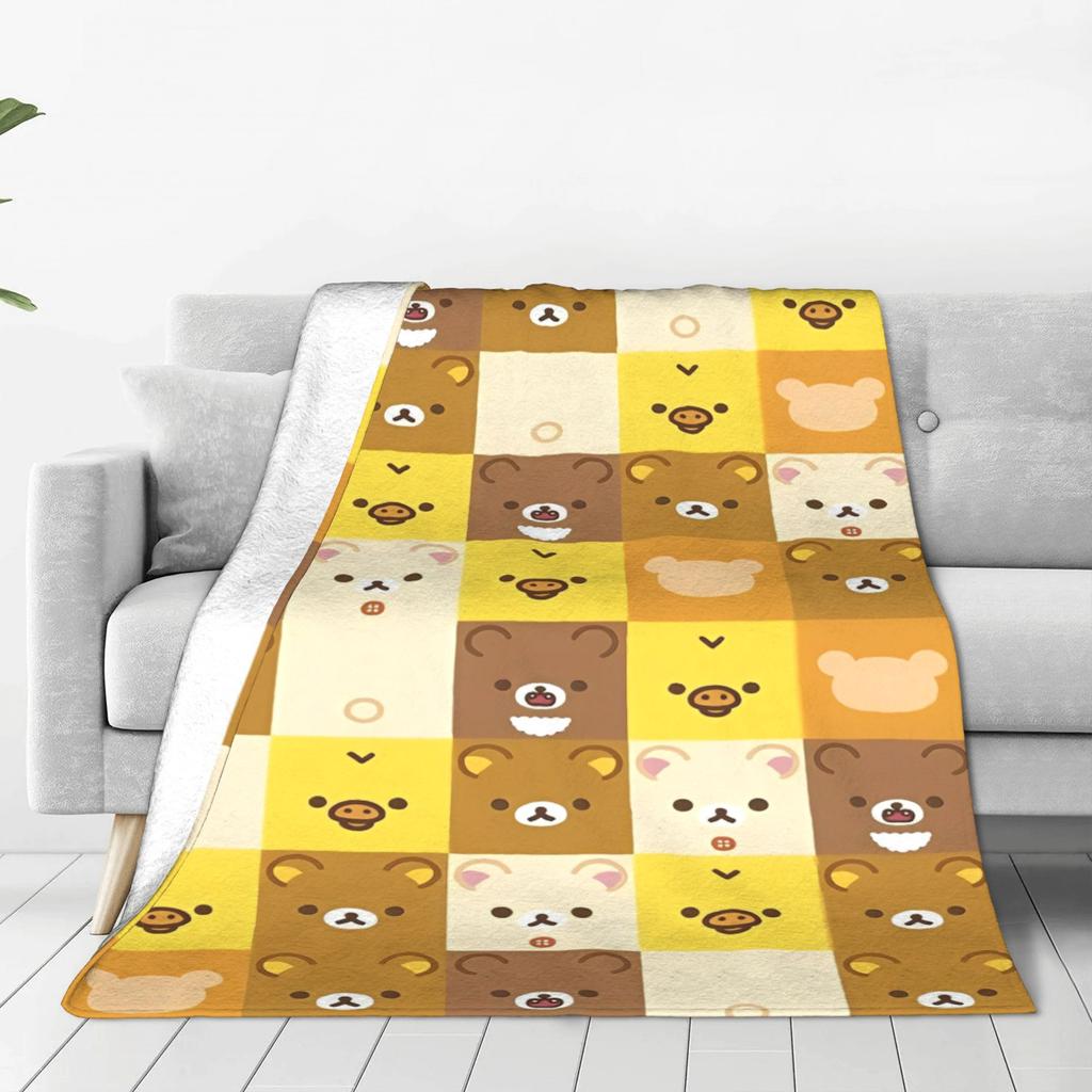 Rilakkuma Blanket Quality Soft  Throw Blanket Winter Children Bedroom Street Trend Bedspread