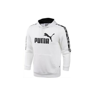 Puma Felpa con Cappuccio e Logo Uomo Top Bianco 584128-02
