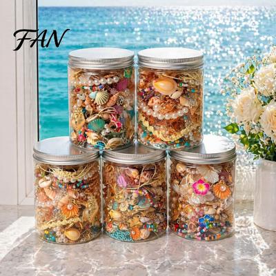 Unboxing Jewelry Gift Mystery Jar for Women, Random Mixed Set with Necklace Her Earrings Ring Bracelet Brooch, Coastal Family Friends Fashionable