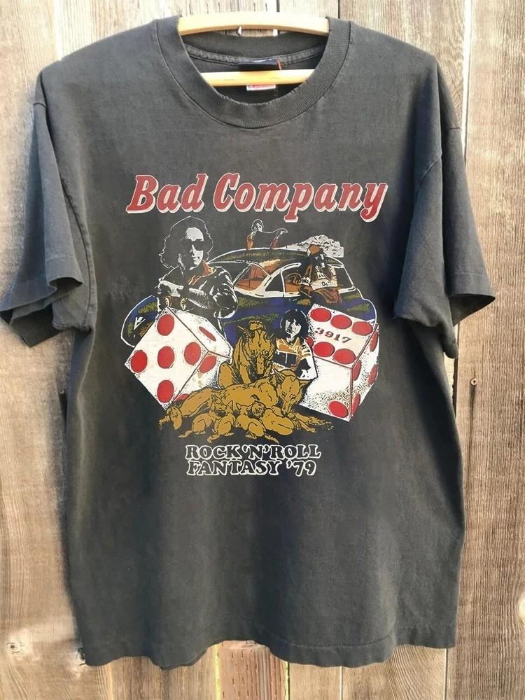 Bad Company  Rock N Roll Fantasy  Мик Ральфс Футболка Репринт Мужская Женская Унисекс Футболка S