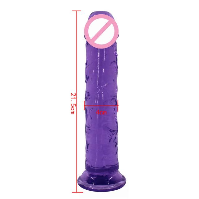 Soft Jelly Dildo Realistic Penis Dick Přísavka Masturbátor Anální Vagina Bod G Sexuální hračky pro dospělé