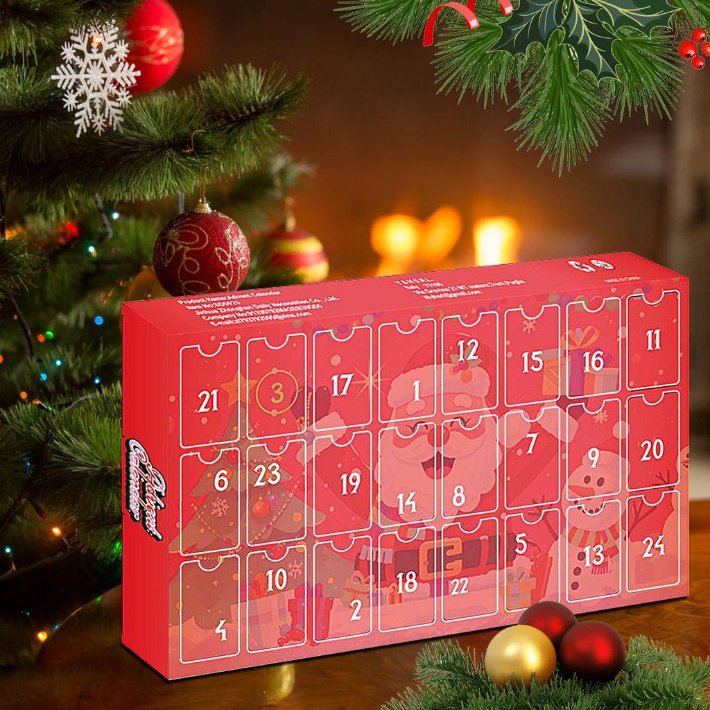 Christmas Countdown Calendar 24 Days Christmas Animal Countdown 32 Pieces Realistic Animal Figurines for Shelf Display Seasonal