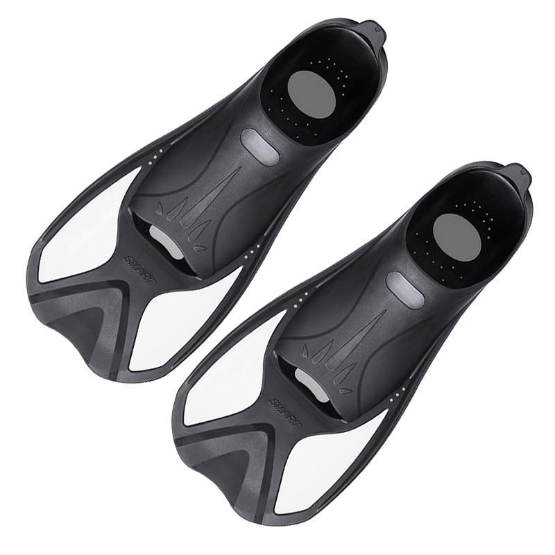 Unisex Open-Heel Snorkeling Shoes With Short Fins Swimming Diving Fishing Beach Water Sports Size 30-45