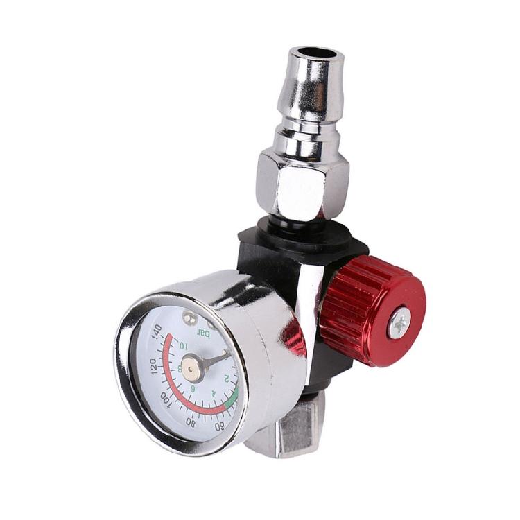 Air Compressor Regulator Spray Gun Pressure Regulating with Gauge for Pnuematic