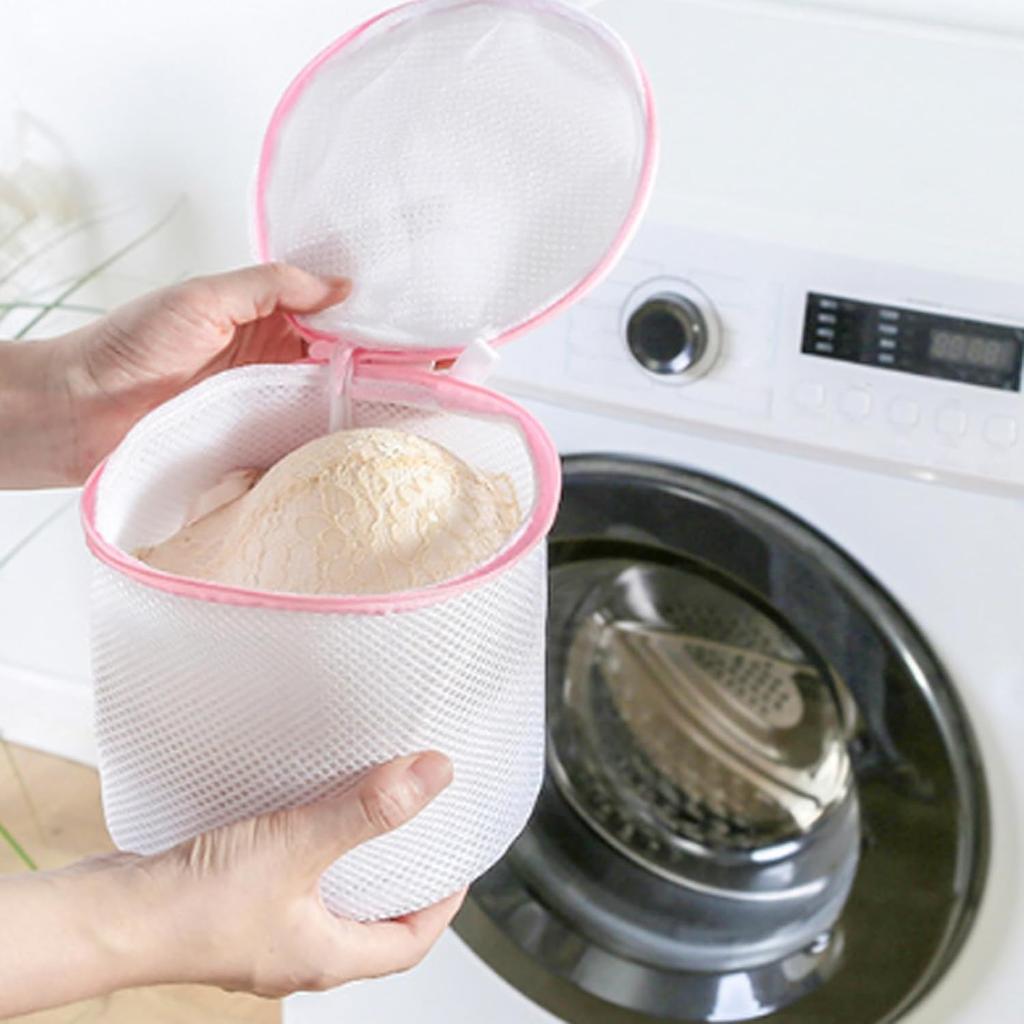 Transparent Zippered Fine Mesh Laundry Bag with Pocket, Reusable Travel Storage Organizer for Shirts, Bras, Socks, Stockings