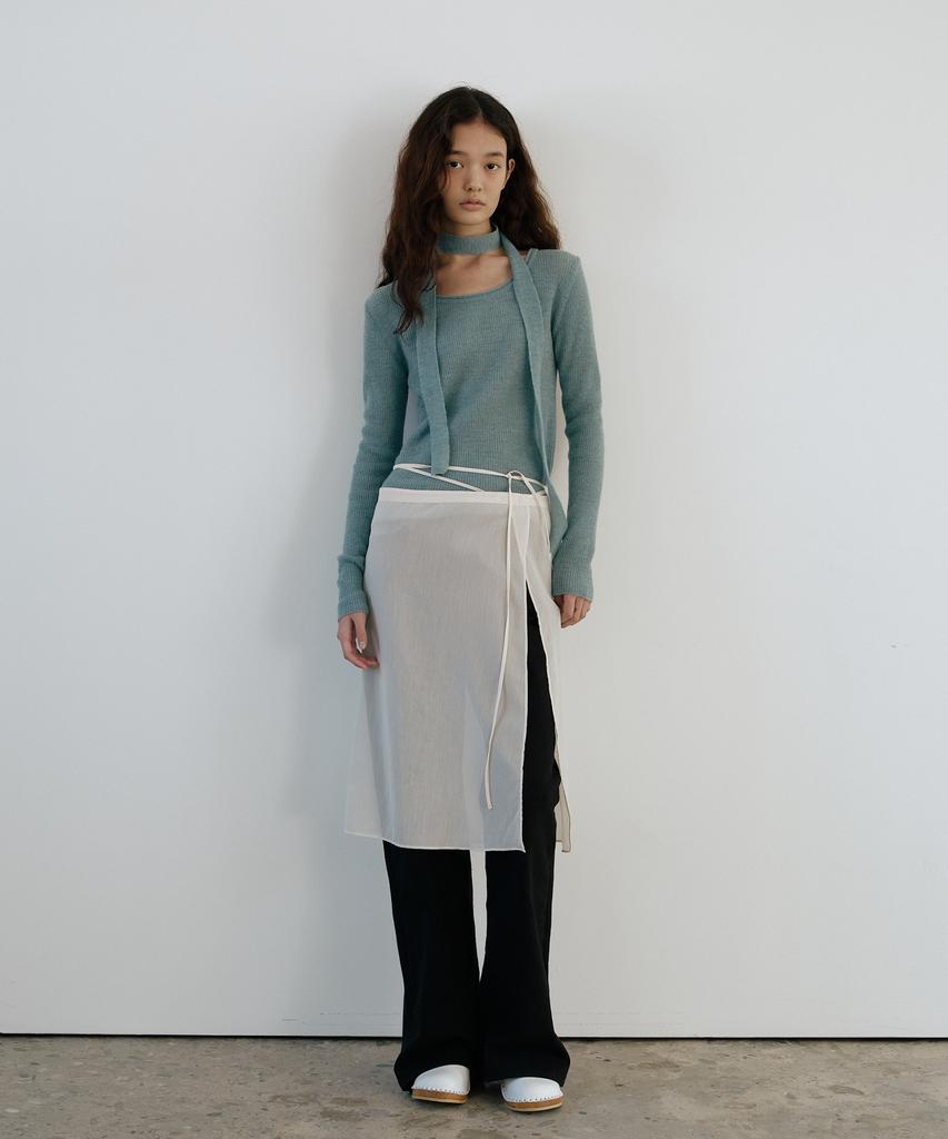 Yulago Kid-Mohair Knit Muffler Set