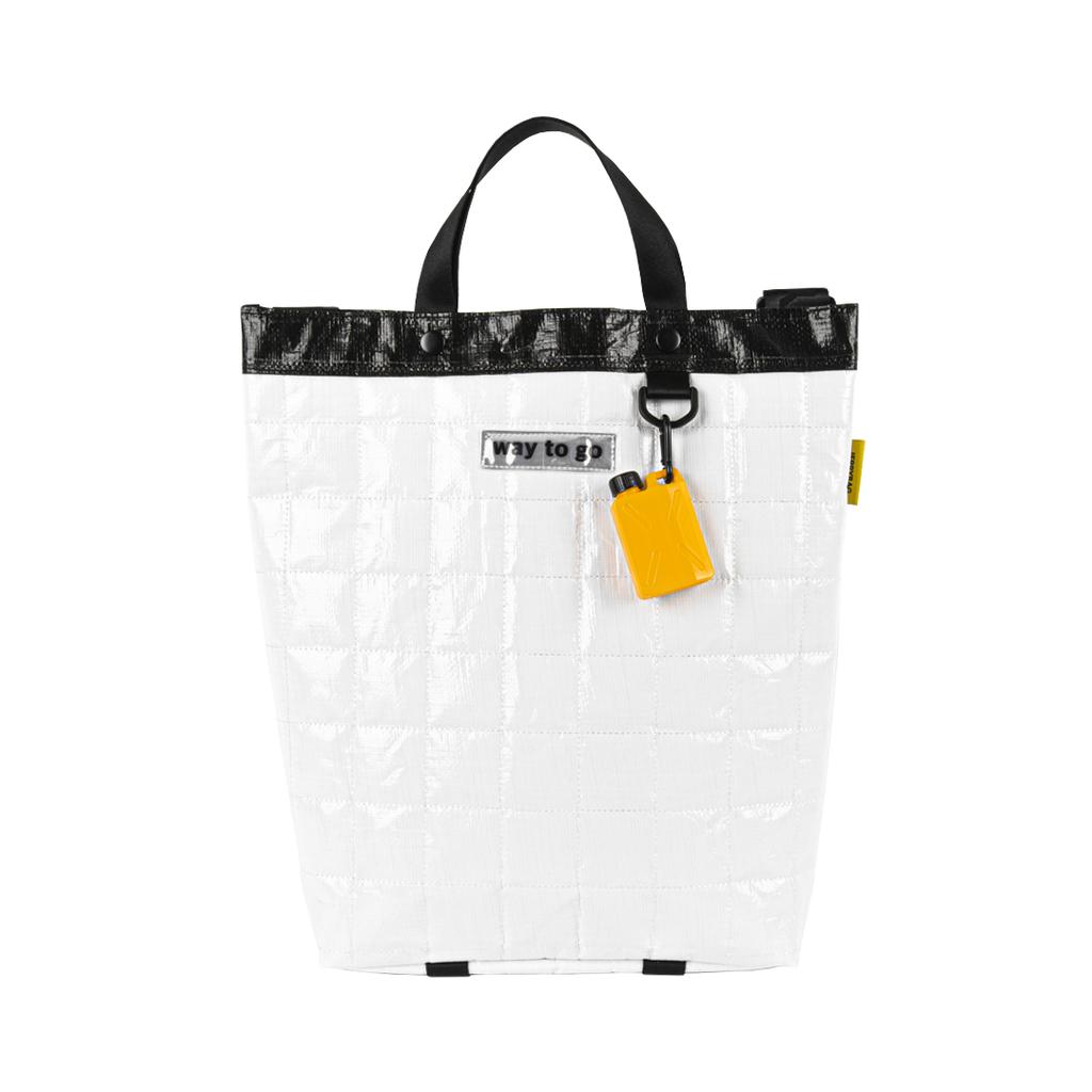 Jerrybag Tarpaulin Quilted Tote Bag White