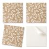 Aesthetic Vinyl Wall Tiles with Leaves Print On Textured Background 20x20x20 Cm
