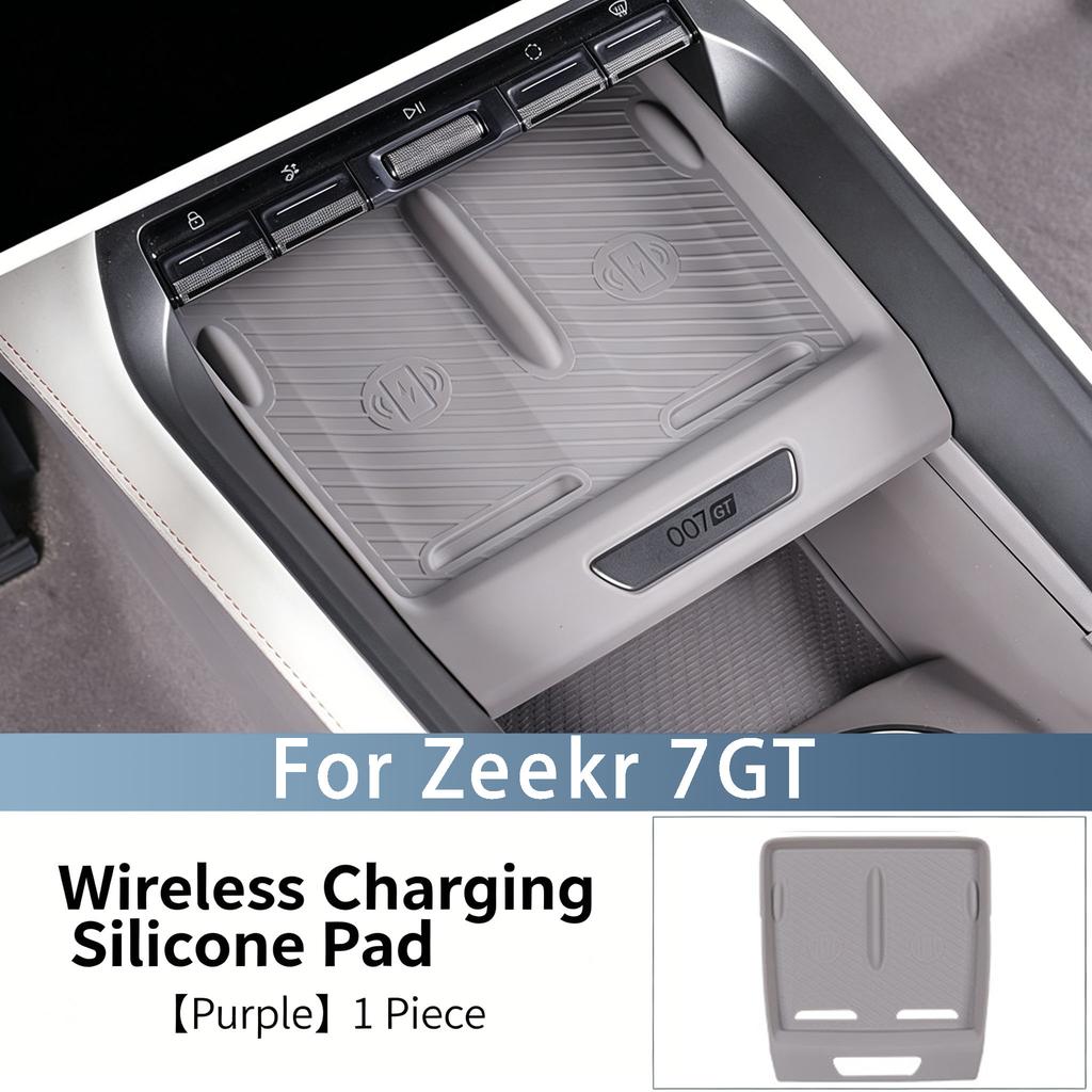 For NEW Zeekr 7GT Wireless Charging Pad, Center Console Panel, Floor Mat, Interior Anti-slip Mat, Protective Mat Silicone