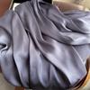 Versatile Silk-Like Scarf: Women's Spring/Summer Plain Gauze Wrap - Headscarf, Beach Towel, or Korean Satin Style