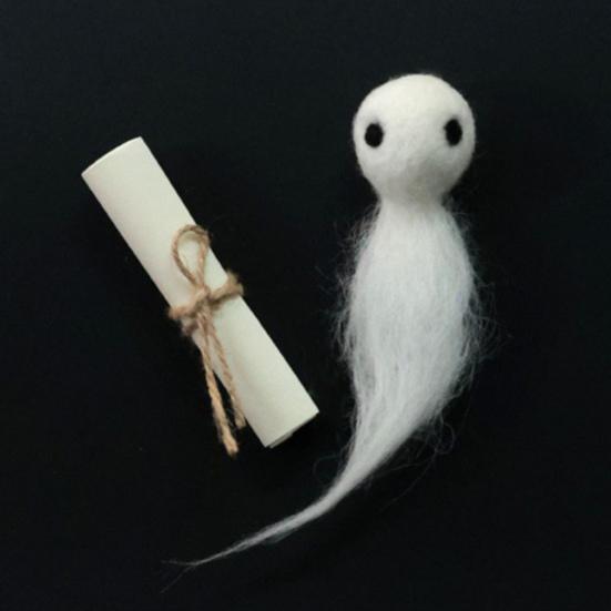 Spooky Card Box Gift Plush Felt Ghost Realistic Create Atmosphere Halloween Themed Decorative Gift Box