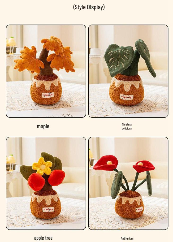 Money Tree Plush Doll - Creative Persimmon Ruyi Home Decoration Gift for Women