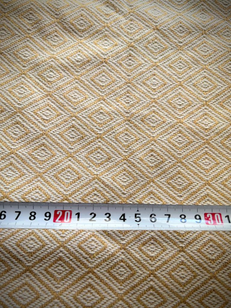 Thick Jacquard Diamond Fabric Ethnic Ortega Native American Craft Handmade Diamond Reversible Scraps, Pattern, Supplies, Pattern, (Beige, 2m)