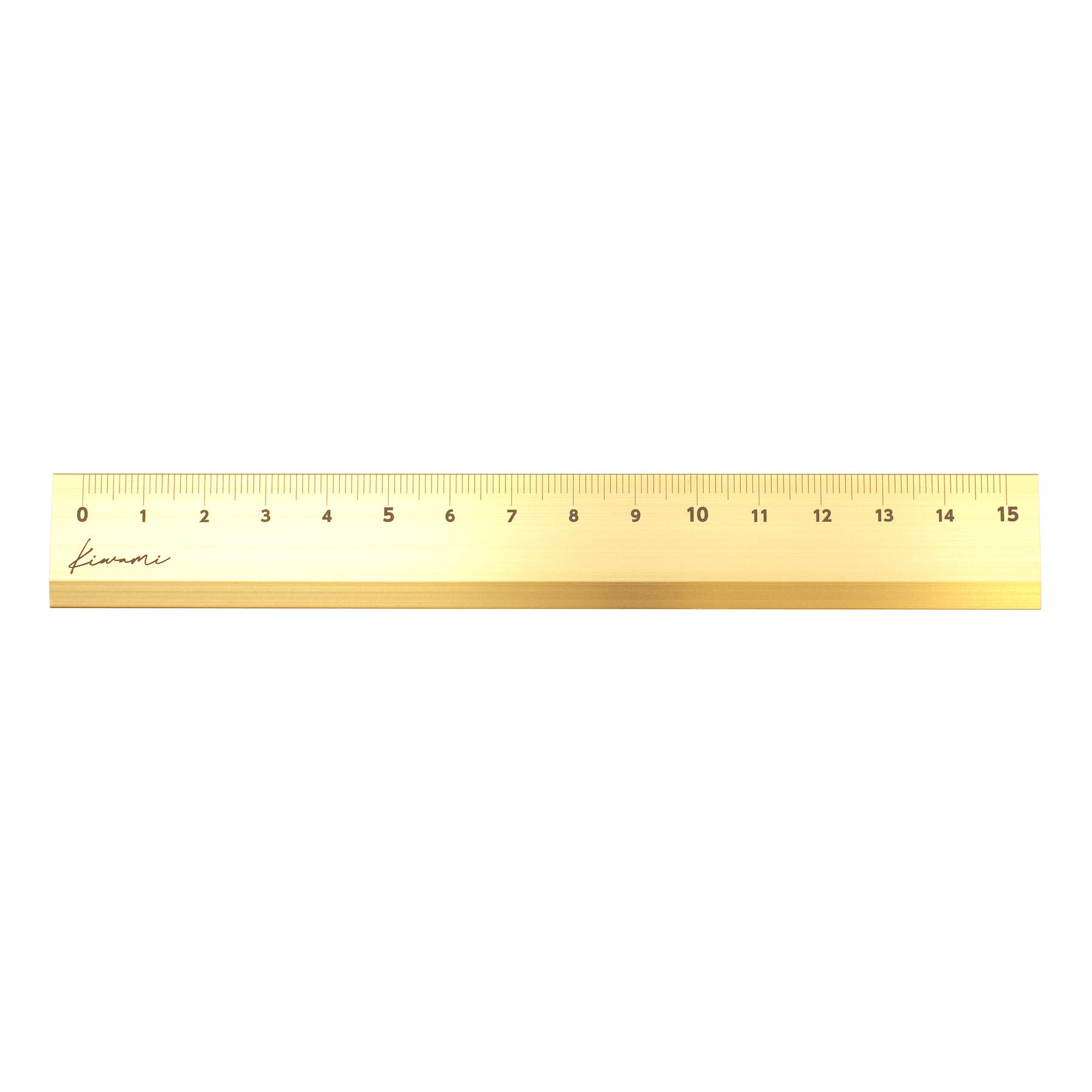 

Kyoei Plastic LR Aluminum Ruler for Left and Right Hands 15cm Gold KLR-15-GO