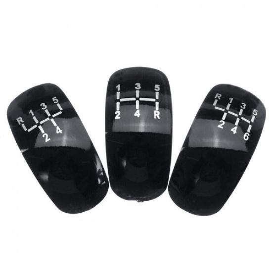 R 5 6 Speed Universal Car PU Leather Gear Shift Knob Manual Gear Shift Knob