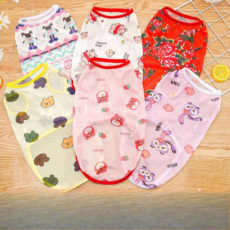 Big Dog Pet Clothes, Dog and Cat Teddy Fur, French Bulldog, Panda Mesh Cat Vests, Dog Supplies and Clothing