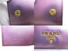 Authentic PRADA Metallic Purple Saffiano Metal Leather 6 Pics Key Chain #a367  Refurbished
