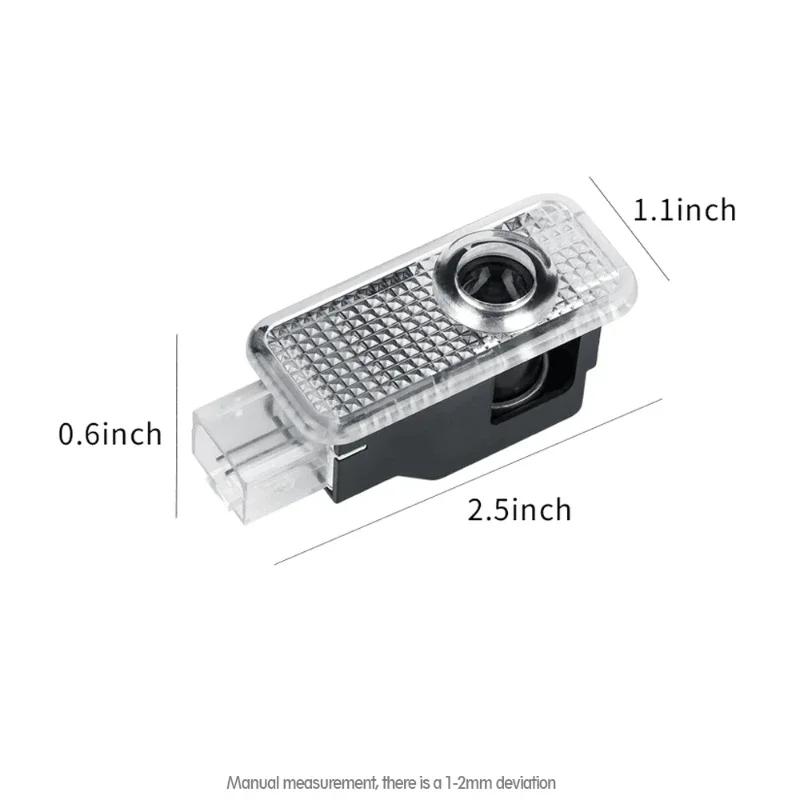 For VW Volkswagen Jetta MK5 Golf 2Pcs LED Car Door 3D Projector Courtesy Lamp Ghost Shadow Light For VW Passat B5 B5.5 2000-2010