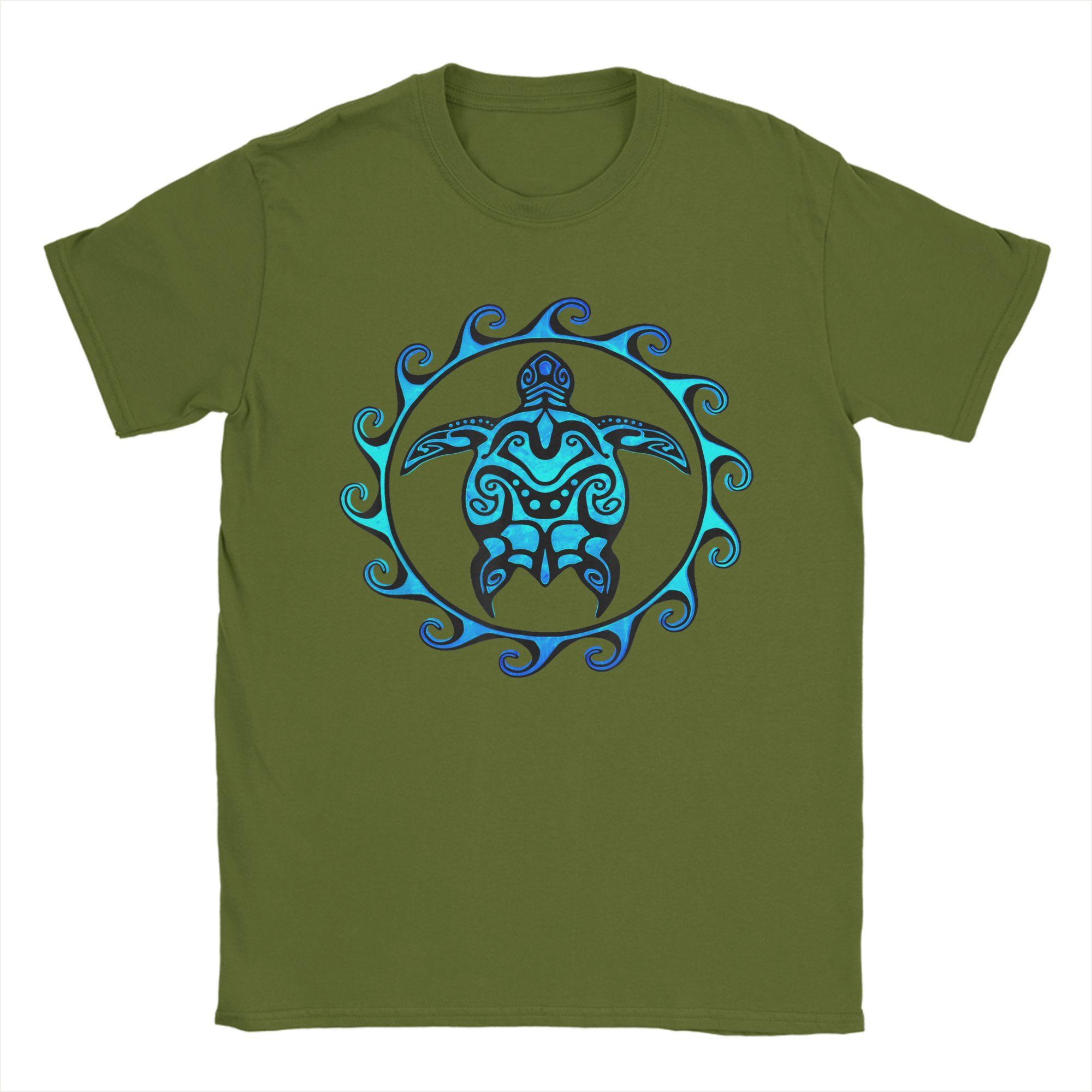 

Men s Tribal Hawaiian Maori Sun Sea Turtle Island T Shirts Top Tees Summer Y2K Funny Short Sleeve T Shirt 4XL