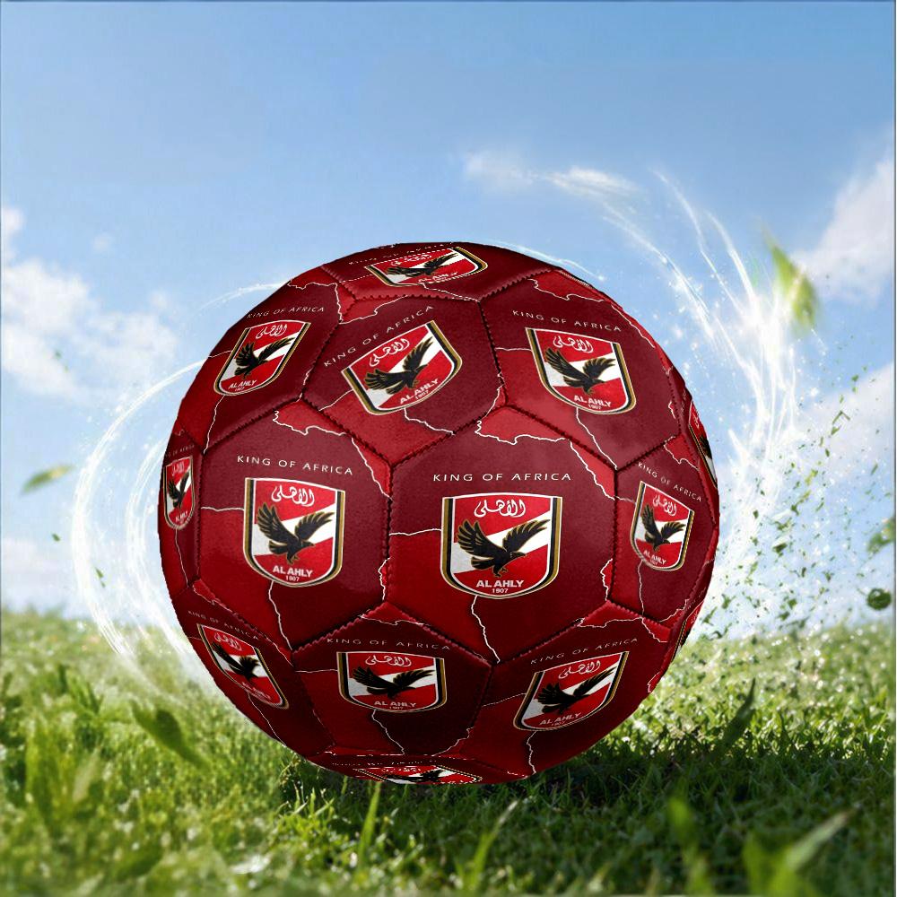 Ahly Football Club Printed Size 5 Soccer Balls, High-Quality, Anti-Slip, Protective Football, A Unique Gift , Birthdays, Christmas Gifts