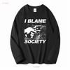 I Blame Society T Shirt Totally Fu Ked Up Gregg Araki Cult Film 90s Goth  Vintage Washed Slightly Streetwear Unisex Graphic