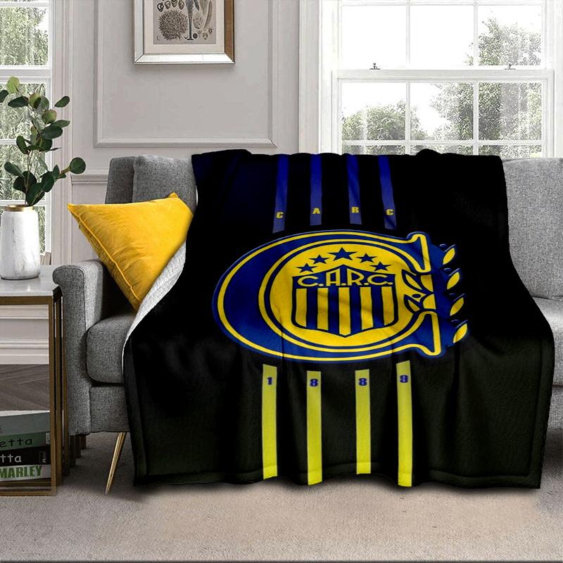 Rosario Central Crest Portable Blanket/Soft Blanket Bedding Blanket Suitable for Travel Camping Living Rooms Offices Sofas Fan Gifts